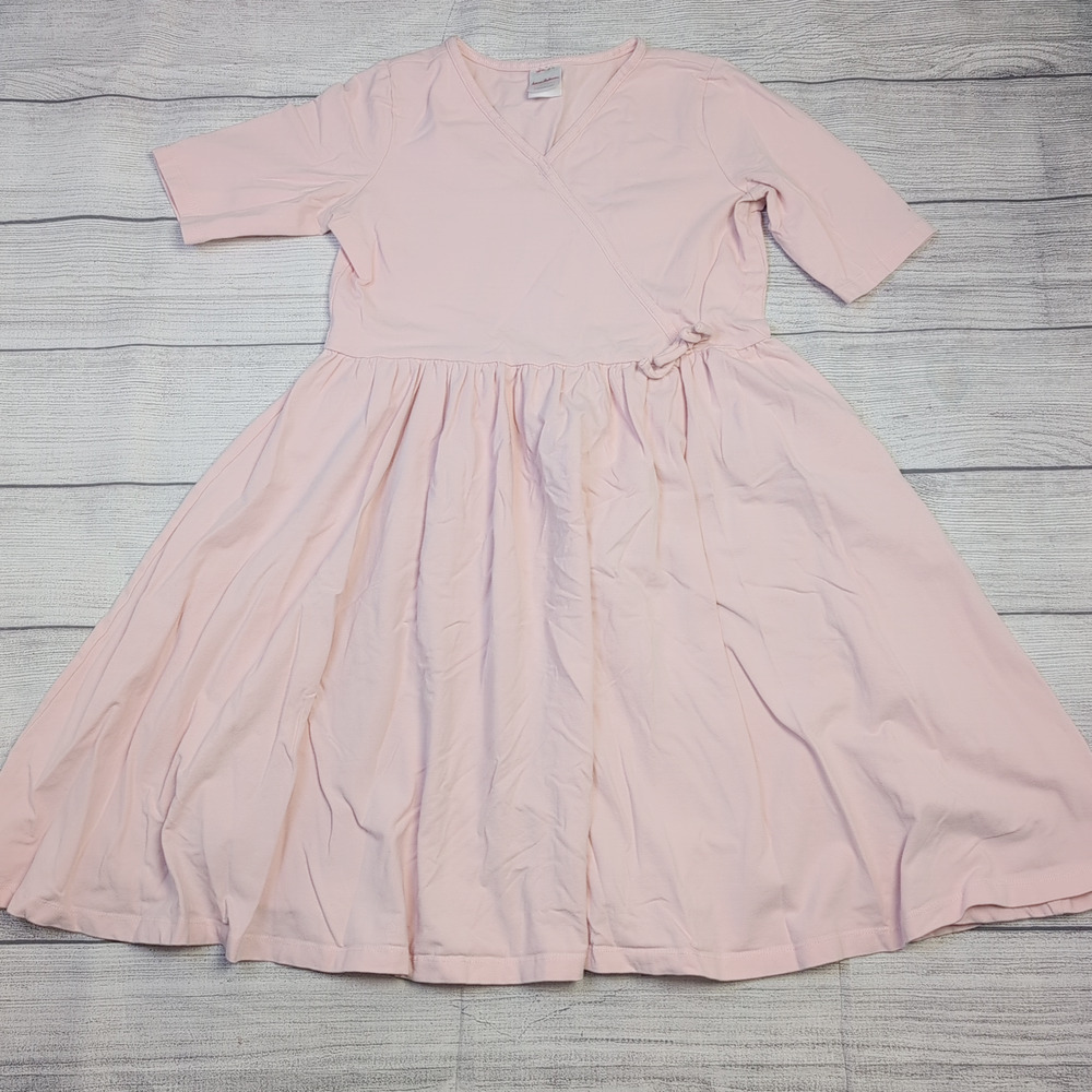 12 Hanna Andersson Petal Pink Wrap Dress